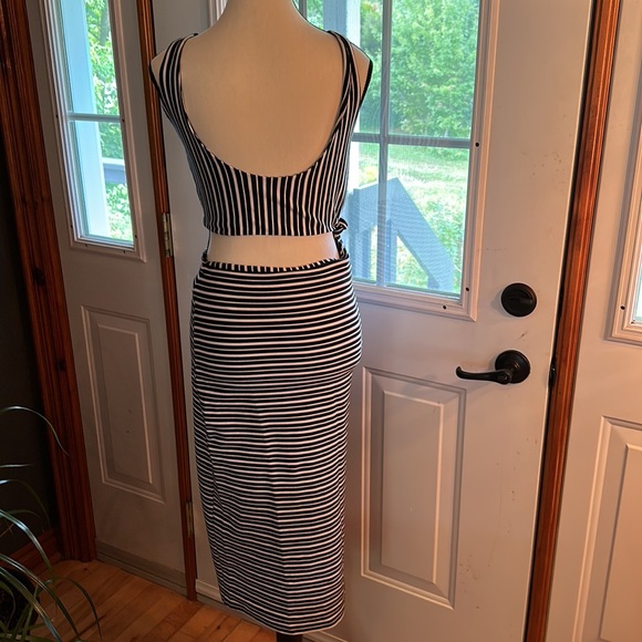 Zara Trafaluc Striped Bodycon 2-piece dress - Picture 3 of 10